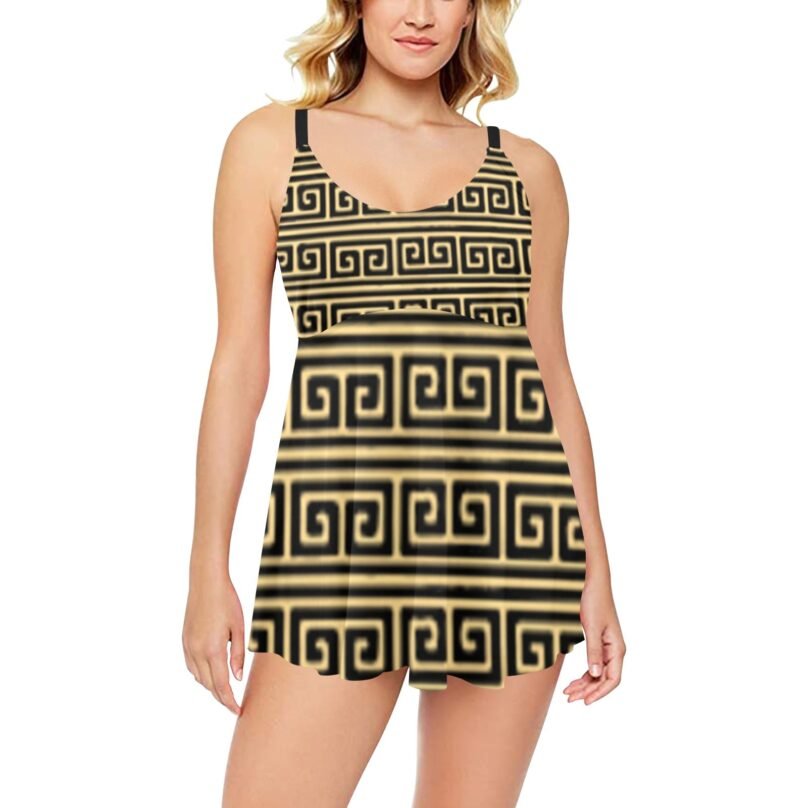 Chest Pleat Swim Dress (S31)