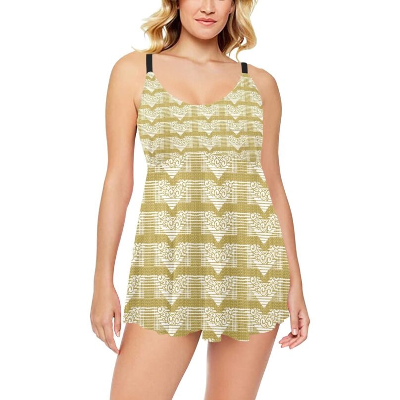 Chest Pleat Swim Dress (S31)