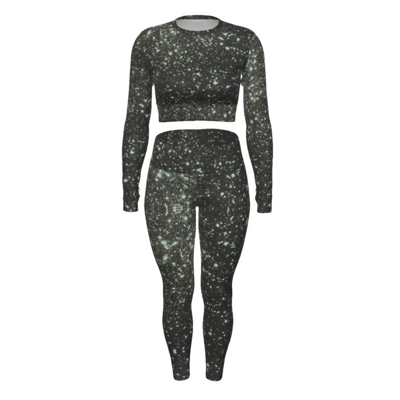 bellabreed Print Women's Sport Set With Backless Top And Leggings