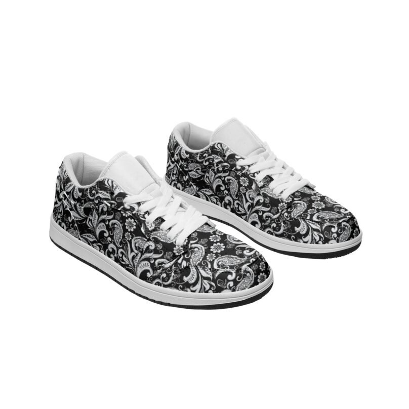 Fullbreedcustom dUnisex Low Top Leather Sneakers - Image 2